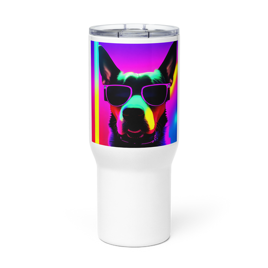 "Cool Doggo" Travel mug with a handle